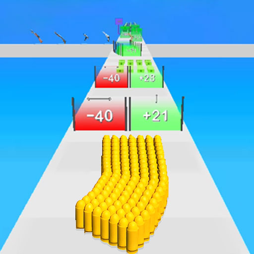 Stack it Bullet, the player moves the bullets by clicking on them to increase them on the runway, to be able to fill the gun behind them, to fire them in general and to get money on the runway for upgrading the number of bullets.
    Game Features:
    1. Tap the screen to control
    2. Simple and easy to get started
    3. Cartoon game style